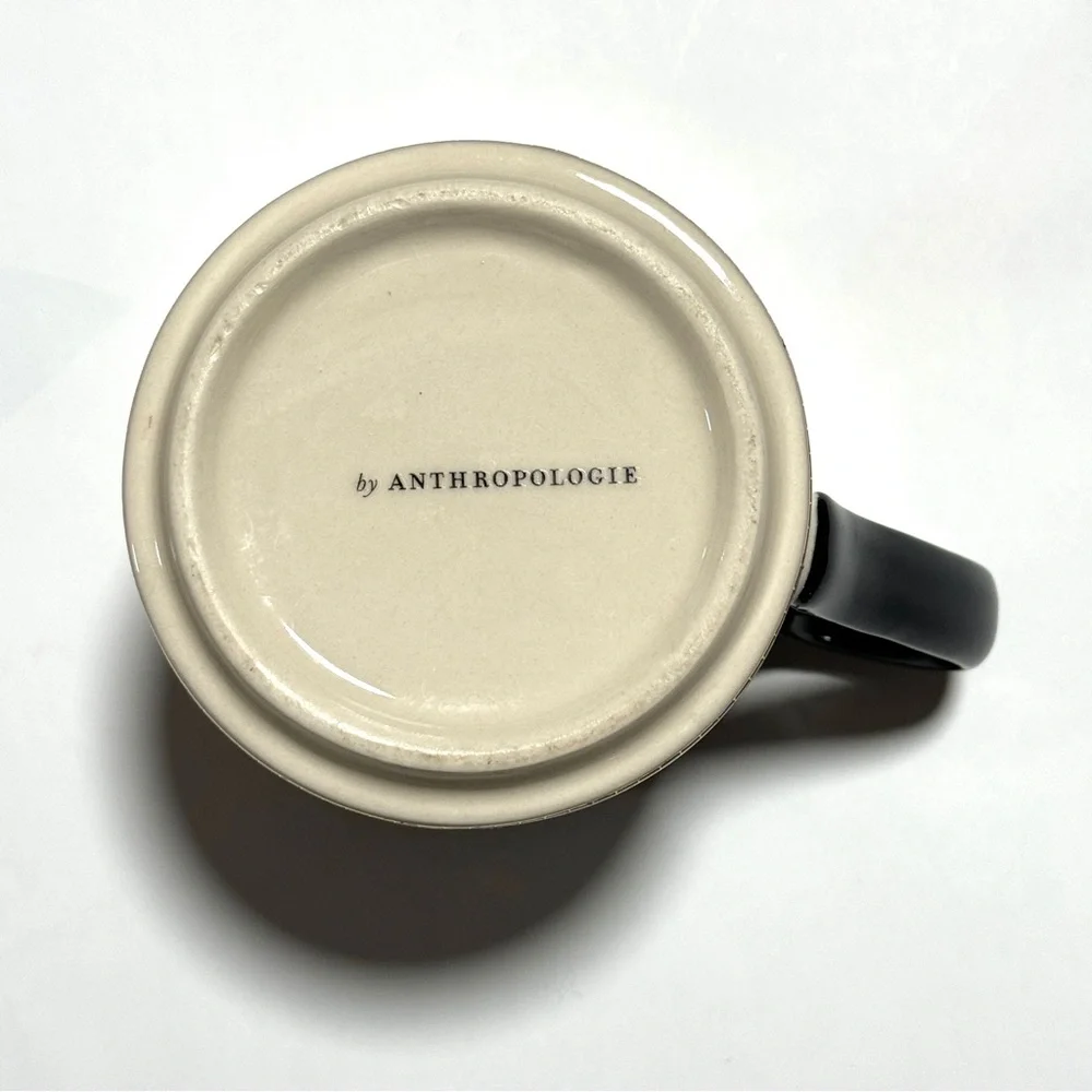 Anthropologie Margot Tiled Dining Bistro Mug Letter J - Picture 6 of 7